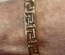Thick Gold Bracelet, Greek Theme, with clasp